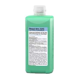 Abbildung: Ethanol 80% V/V zur hygienischen Händedesinfektion Lösung, 500 ml PZN 03478854