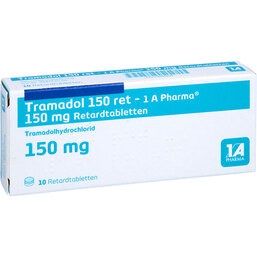 Abbildung: Tramadol 150 retard 1A Pharm 10 St, Retard-Tabletten PZN 03480839