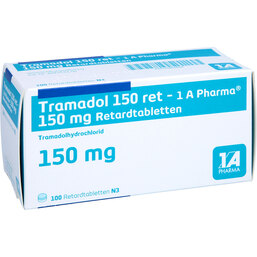 Abbildung: Tramadol 150 retard 1A Pharm 100 St, Retard-Tabletten PZN 03480868