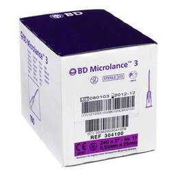 Abbildung: BD Microlance Kanüle 24 G 1 0,55x25 mm Kanüle, 100 St PZN 03495574