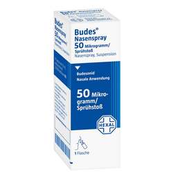 Abbildung: Budes Nasenspray 50µg / Sprühstoß 200 ED 10 ml, Nasendosierspray PZN 03495752