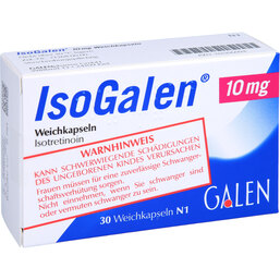 Abbildung: Isogalen 10 mg Weichkapseln 30 St, Weichkapseln PZN 03506094