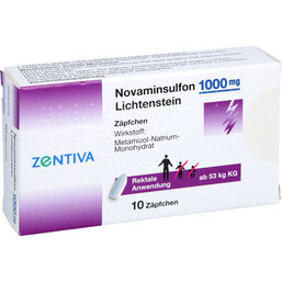 Abbildung: Novaminsulfon 1000 mg Licht. 10 St, Erwachsenen-Suppositorien PZN 03506125