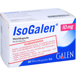 Abbildung: Isogalen 10 mg Weichkapseln 60 St, Weichkapseln PZN 03508897