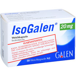 Abbildung: Isogalen 20 mg Weichkapseln 50 St, Weichkapseln PZN 03512120