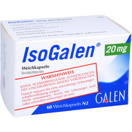 Abbildung: Isogalen 20 mg Weichkapseln 60 St, Weichkapseln PZN 03512137