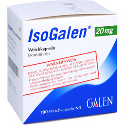 Abbildung: Isogalen 20 mg Weichkapseln 100 St, Weichkapseln PZN 03512143