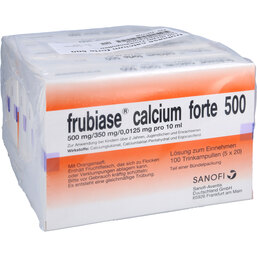 Abbildung: Frubiase Calcium forte 500 Trinkampullen 100 St, Trinkampullen PZN 03517790