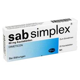Abbildung: Sab simplex Kautabletten Kautabletten, 20 St PZN 03519458