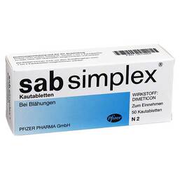 Abbildung: Sab simplex Kautabletten Kautabletten, 50 St PZN 03519464