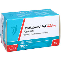 Abbildung: Venlafaxin Atid 37,5 mg Tabletten 100 St, Tabletten PZN 03520912