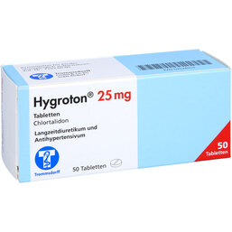 Abbildung: Hygroton 25 Tabletten 50 St, Tabletten PZN 03524910
