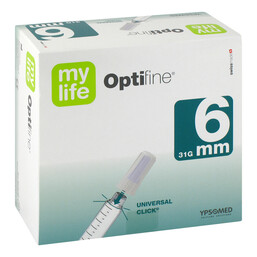 Abbildung: Optifine 6 Kanülen 0,25x6mm Kanüle, 100 St PZN 03530313