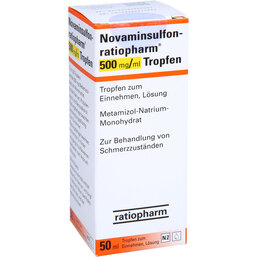 Abbildung: Novaminsulfon Ratiopharm 500 mg / ml Tropf.zum Einnehmen 50 ml, Tropfen zum Einnehmen PZN 03530402
