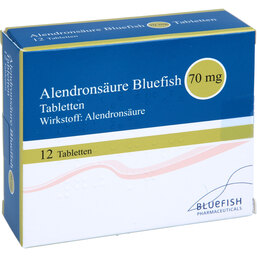 Abbildung: Alendronsäure Bluefish 70 mg Tabletten 12 St, Tabletten PZN 03531212