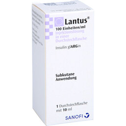Abbildung: Lantus 100 E / ml Durchstechflaschen 10 ml, Injektionslösung PZN 03532803