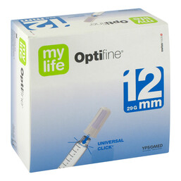 Abbildung: Optifine 12 Kanülen 0,33x12mm Kanüle, 100 St PZN 03534392