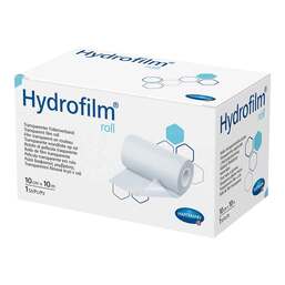 Abbildung: Hydrofilm roll wasserdichter Folienverband 10 cm x 10 m 1 St, Verband PZN 03536563