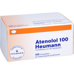 Abbildung: Atenolol 100 Heumann Filmtabletten 100 St, Filmtabletten PZN 03540665