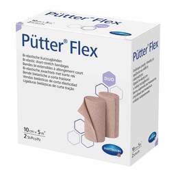 Abbildung: Pütter Flex Duo Binde 10 cm x 5 m 2 St, Binden PZN 03541239