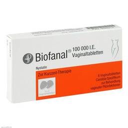 Abbildung: Biofanal Vaginaltabletten Vaginaltabletten, 6 St PZN 03545214