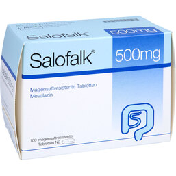 Abbildung: Salofalk 500 mg magensaftresistente Tabletten 100 St, Tabletten magensaftresistent PZN 03549293