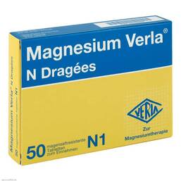 Abbildung: Magnesium Verla N Dragees Tabletten magensaftresistent, 50 St PZN 03554928