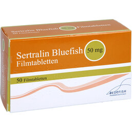 Abbildung: Sertralin Bluefish 50 mg Filmtabletten 50 St, Filmtabletten PZN 03560716