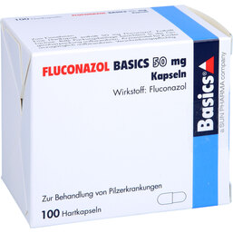 Abbildung: Fluconazol Basics 50 mg Hartkapseln 100 St, Hartkapseln PZN 03568439