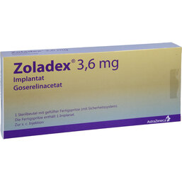 Abbildung: Zoladex 3,6 mg Implantat in einer Fertigspritze 1 St, Implantat PZN 03569114
