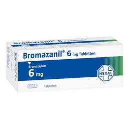 Abbildung: Bromazanil 6 Tabletten 50 St, Tabletten PZN 03572151