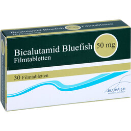 Abbildung: Bicalutamid Bluefish 50 mg Filmtabletten 30 St, Filmtabletten PZN 03630285