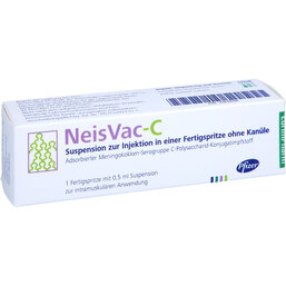 Abbildung: Neisvac-C Injektionssuspension.in einer Fertigspritze 1 St, Injektionssuspension PZN 03630500