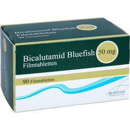 Abbildung: Bicalutamid Bluefish 50 mg Filmtabletten 90 St, Filmtabletten PZN 03639955