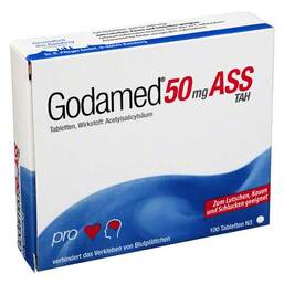 Abbildung: Godamed 50 mg TAH Tabletten Tabletten, 100 St PZN 03641076