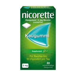Abbildung: Nicorette Kaugummi 2 mg freshmint Kaugummi, 30 St PZN 03643419