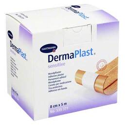 Abbildung: Dermaplast Sensitive Pflaster 8 cm x 5 m Pflaster, 1 St PZN 03645944