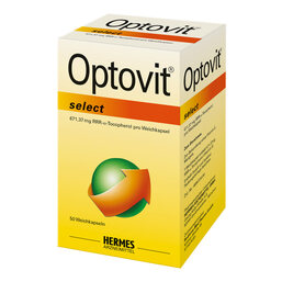 Abbildung: Optovit select 1.000 I.E. Kapseln Kapseln, 50 St PZN 03646659