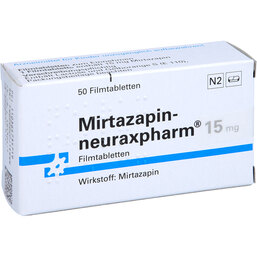 Abbildung: Mirtazapin neuraxpharm 15 mg Filmtabletten 50 St, Filmtabletten PZN 03647357