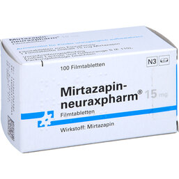 Abbildung: Mirtazapin neuraxpharm 15 mg Filmtabletten 100 St, Filmtabletten PZN 03647363