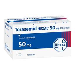 Abbildung: Torasemid Hexal 50 mg Tabletten 50 St, Tabletten PZN 03650313