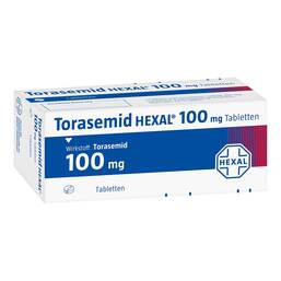 Abbildung: Torasemid Hexal 100 mg Tabletten 50 St, Tabletten PZN 03650365