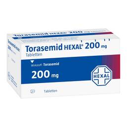Abbildung: Torasemid Hexal 200 mg Tabletten 100 St, Tabletten PZN 03650402
