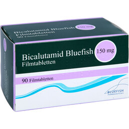 Abbildung: Bicalutamid Bluefish 150 mg Filmtabletten 90 St, Filmtabletten PZN 03652016
