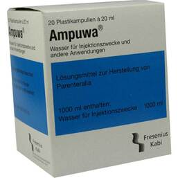 Abbildung: Ampuwa Plastikampullen Injektions- / Infusionslösung 20X20 ml, Injektions-/Infusionslösung PZN 03655641