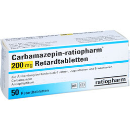 Abbildung: Carbamazepin ratiopharm 200 mg Retardtabletten 50 St, Retard-Tabletten PZN 03659768
