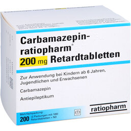 Abbildung: Carbamazepin ratiopharm 200 mg Retardtabletten 200 St, Retard-Tabletten PZN 03659805