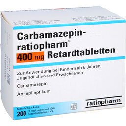 Abbildung: Carbamazepin ratiopharm 400 mg Retardtabletten 200 St, Retard-Tabletten PZN 03659834