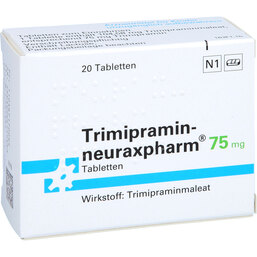 Abbildung: Trimipramin neuraxpharm 75 mg Tabletten 20 St, Tabletten PZN 03671700