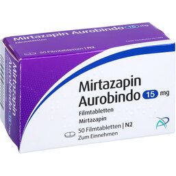 Abbildung: Mirtazapin Aurobindo 15 mg Filmtabletten 50 St, Filmtabletten PZN 03674377